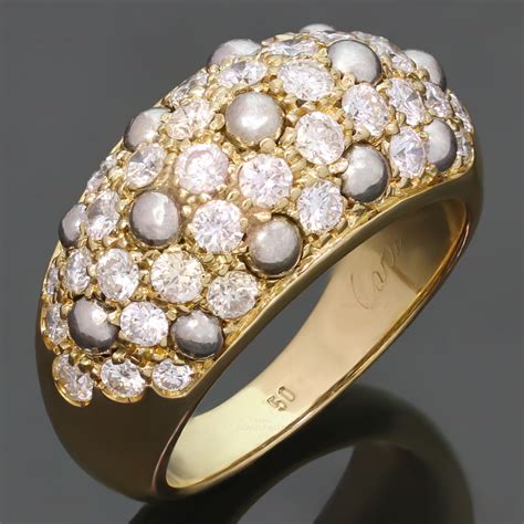 gold ring with quality stones cartier syle